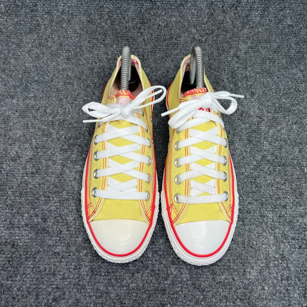 Converse Shoes Women's SIze 7 Yellow Red Canvas Chuck Taylor All Star low‎ Lace